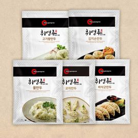 [chewyoungroo] Water Dumplings, Gyoza Dumplings, Meat King Dumplings, Kimchi Son Dumplings, Crispy Gun Dumplings - 1 Pack Each (Total 5 Packs)_Korean Food, Soft Texture, Various Flavors_made in Korea